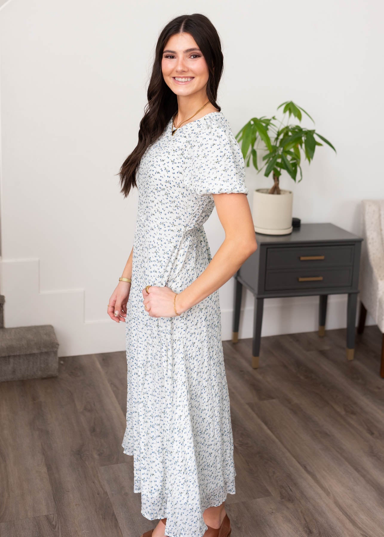 Quinley Blue Floral Dress