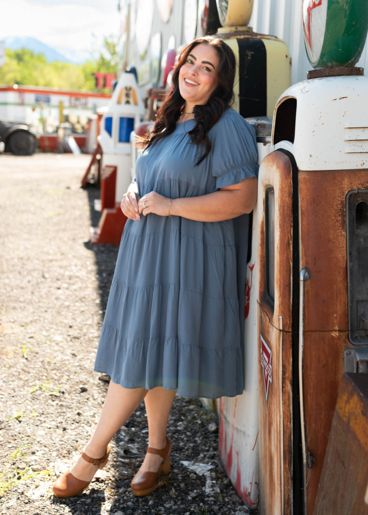 Rachel Navy Tiered Dress