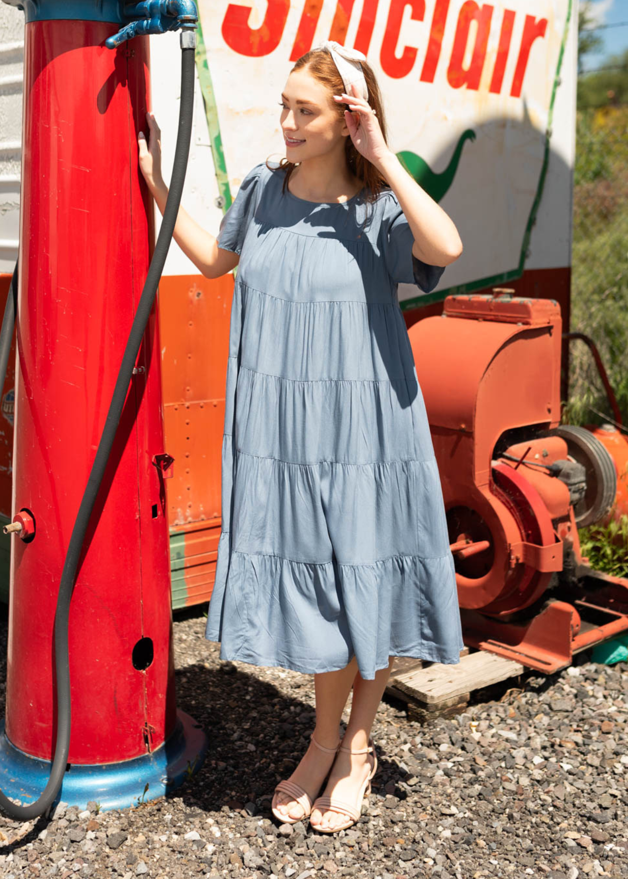 Rachel Navy Tiered Dress