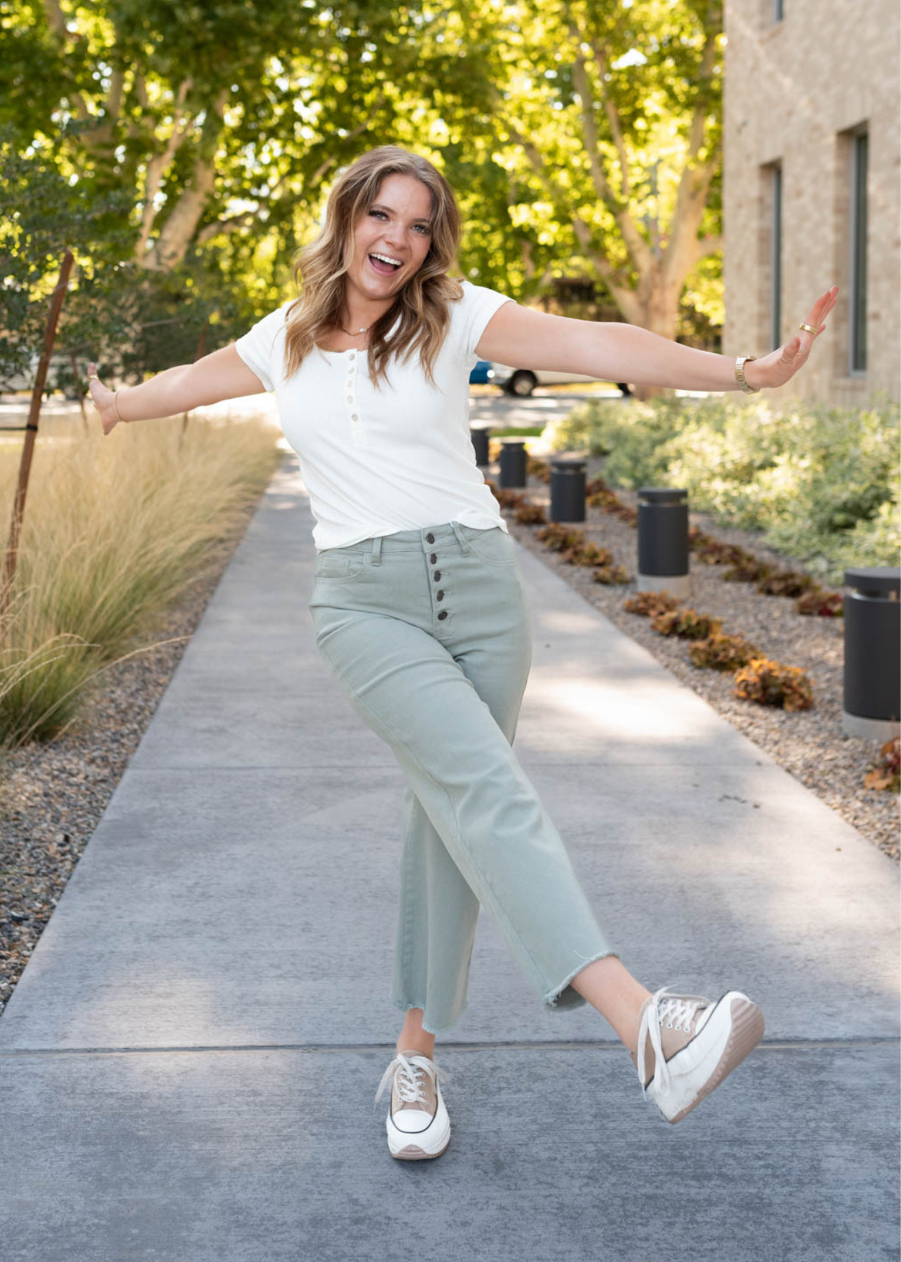 RaeAnn Ivory Ribbed Top