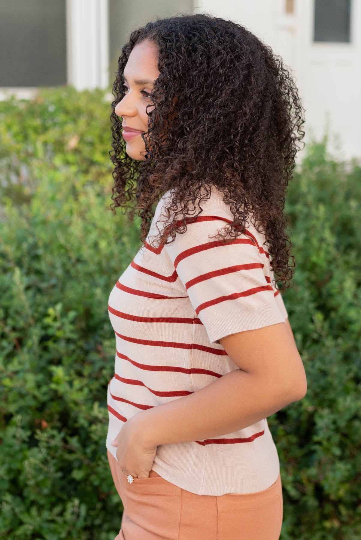 Ranae Rust Stripe Top