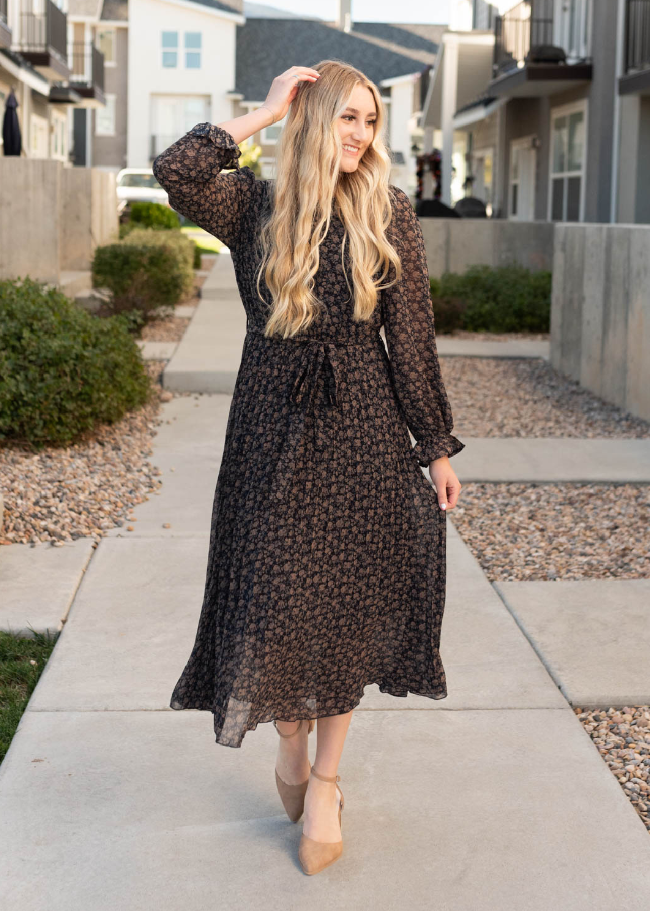 Rayleen Navy Multi Floral Dress
