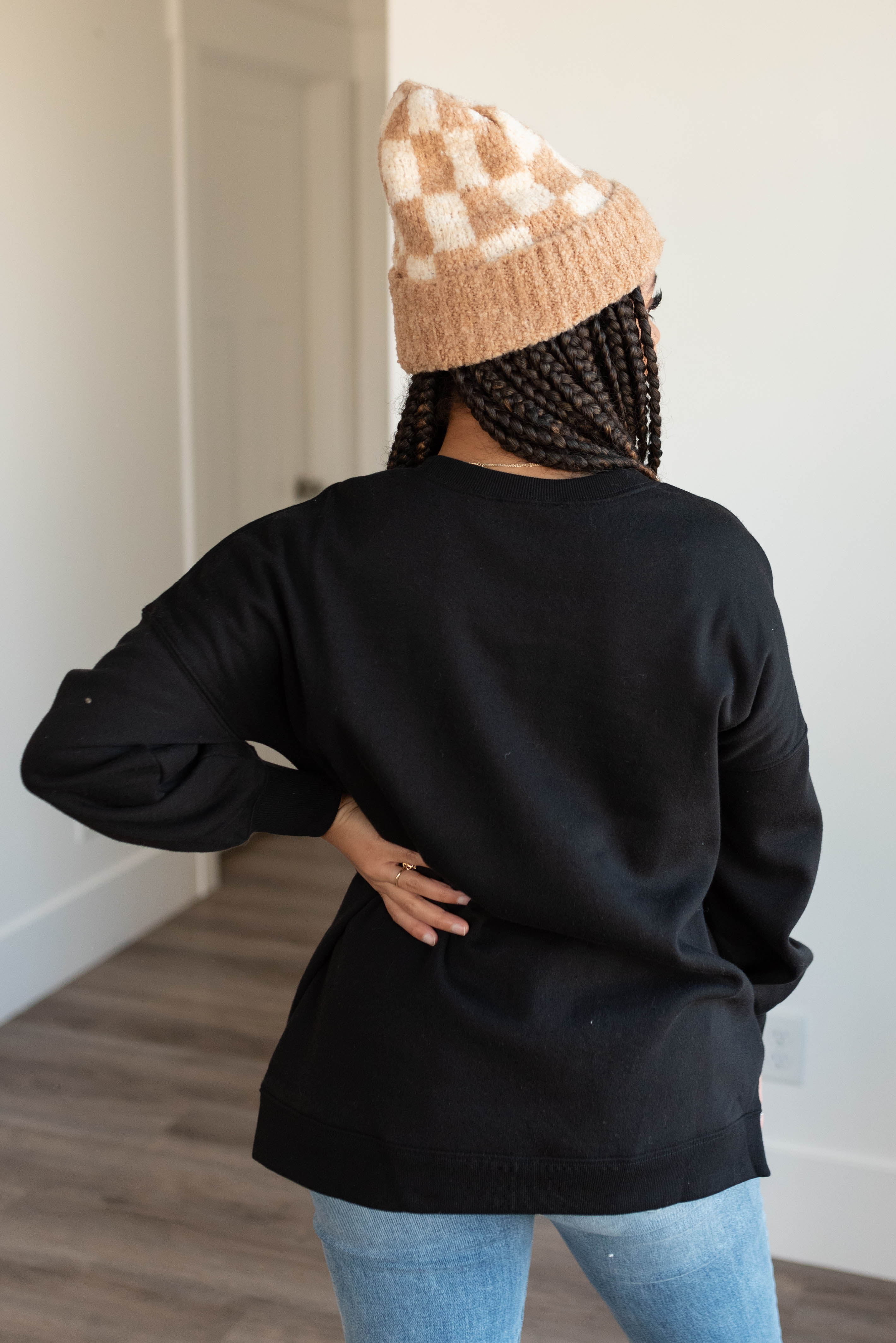 Rayna Black Pocketed Sweatshirt