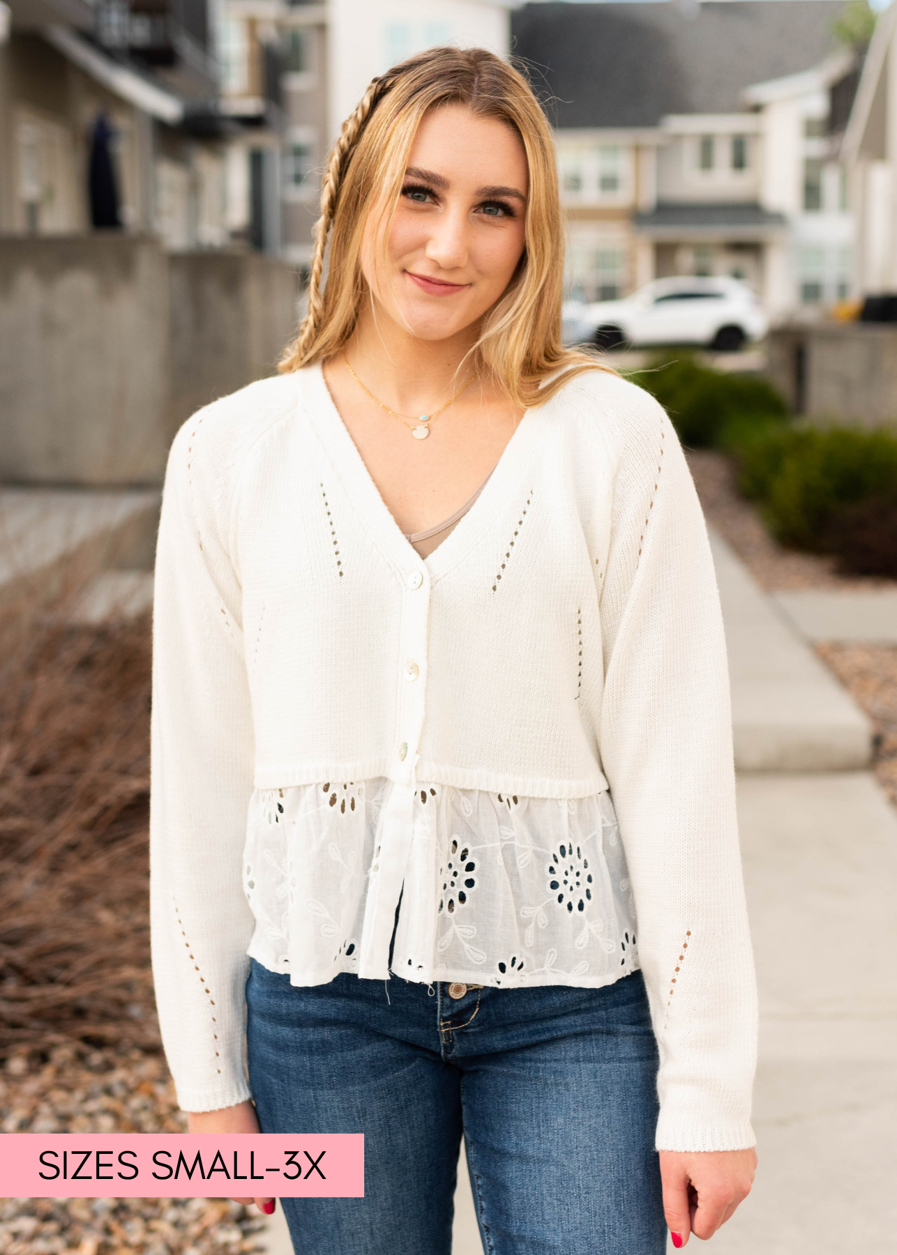 Raynie Off White Cardigan