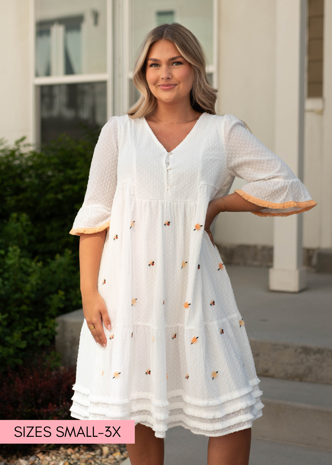 Reba White Dress