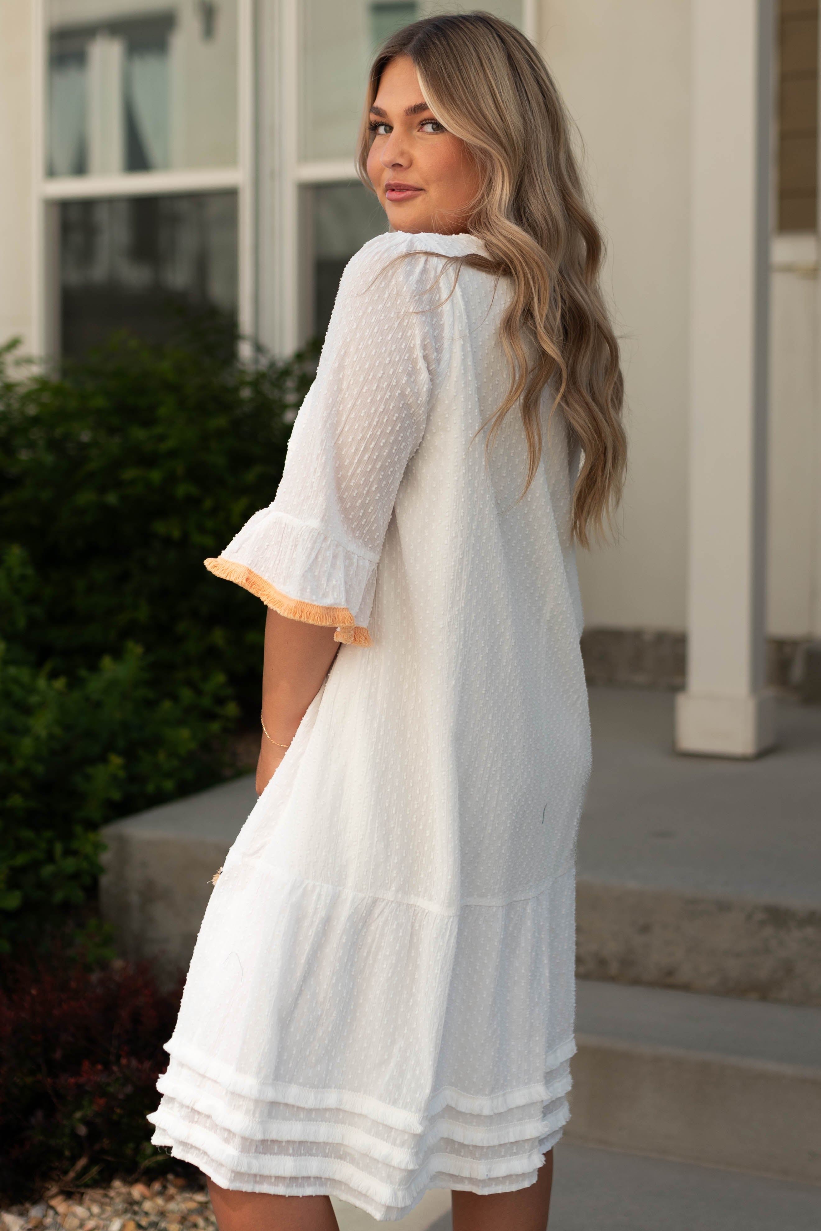 Reba White Dress