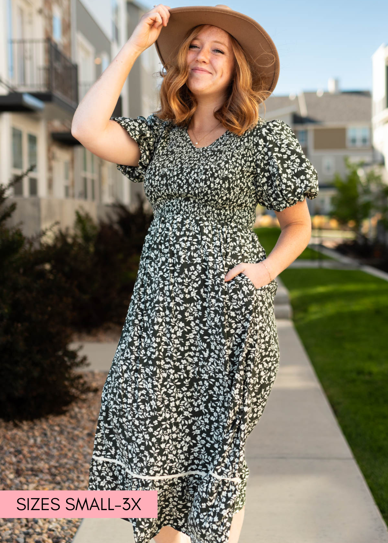 Rema Dark Olive Dress