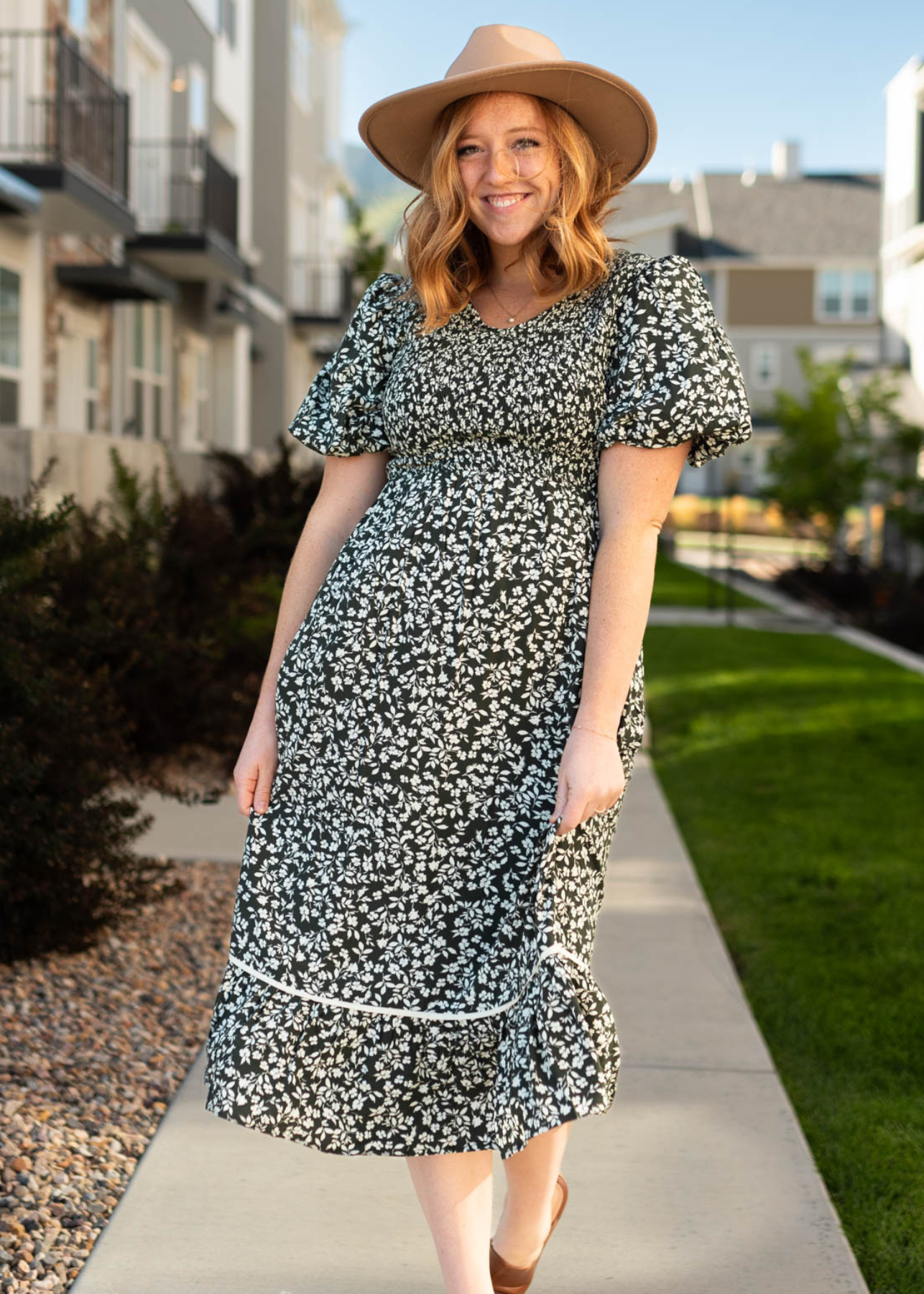 Rema Dark Olive Dress