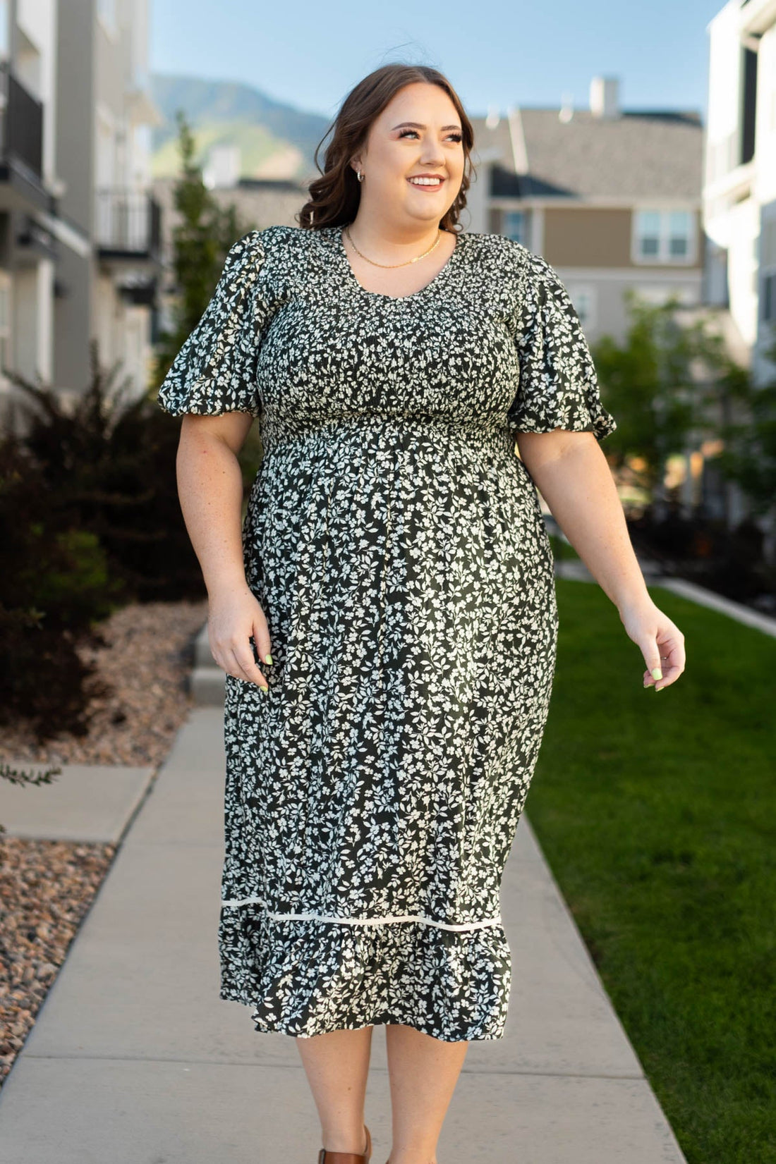 Rema Dark Olive Dress
