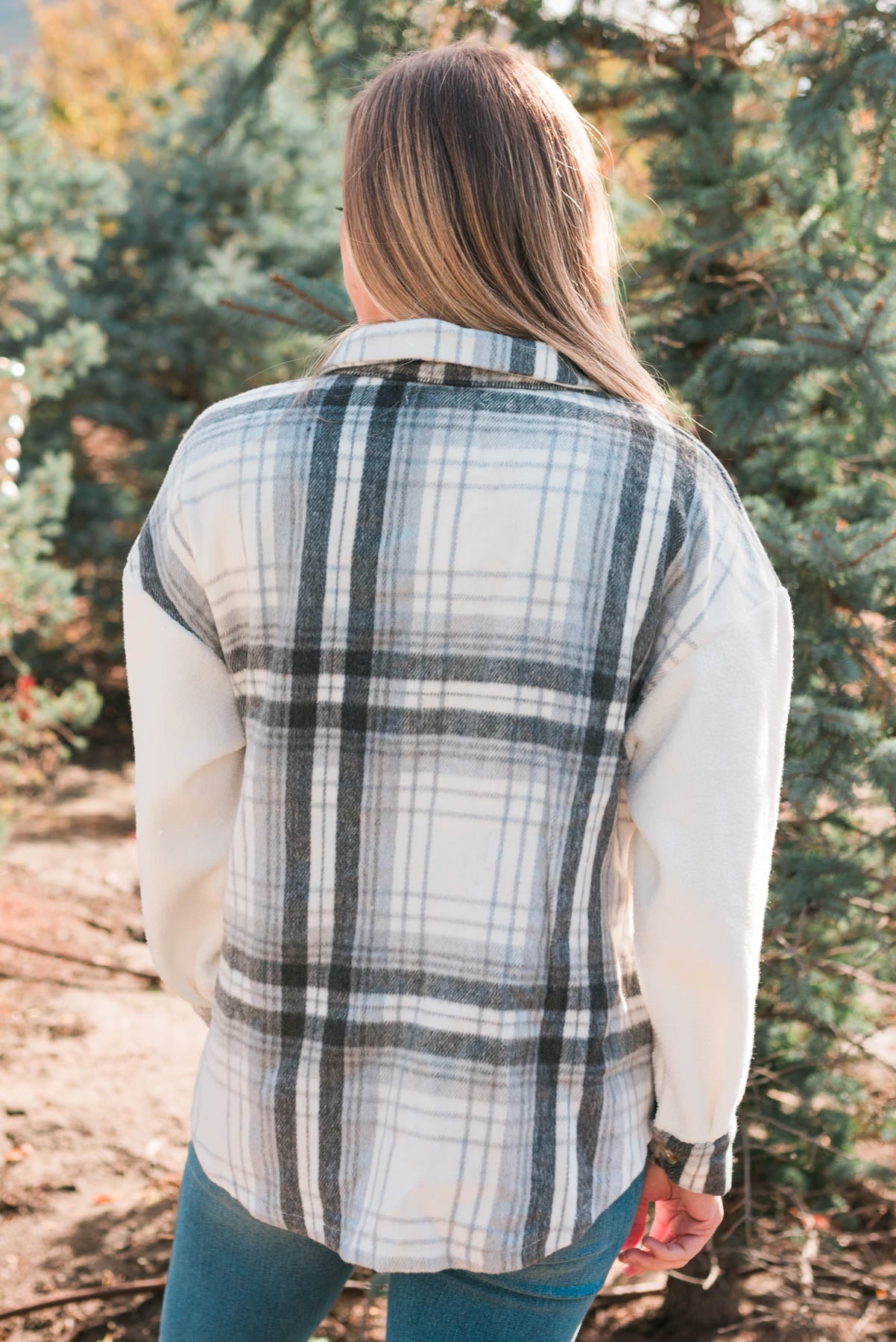 Rivka Grey Plaid Shacket