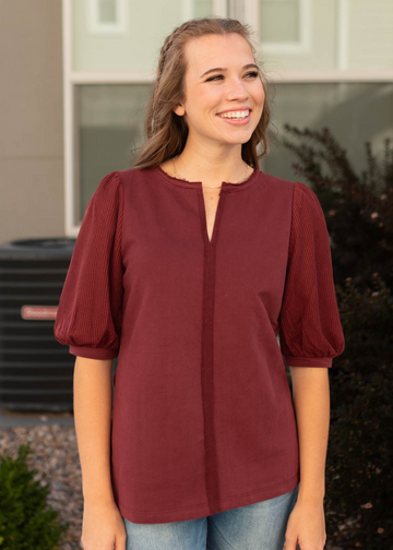 Rochelle Burgundy Top