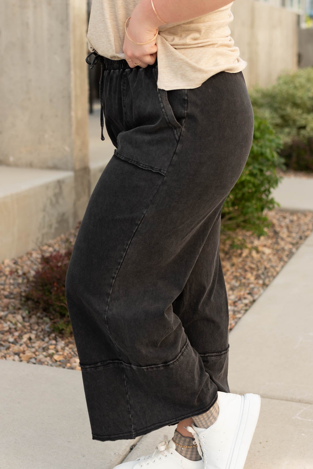 Rory Black Mineral Wash Pants