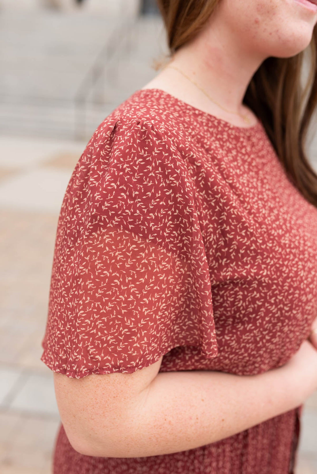 Ryanna Burgundy Pleated Tie Dress