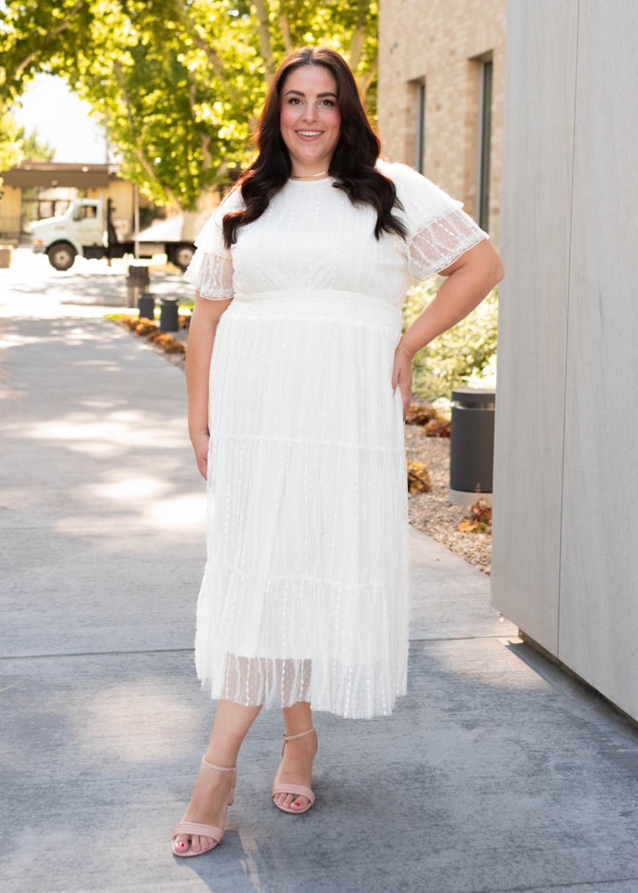 Sarah Cream Lace Dress