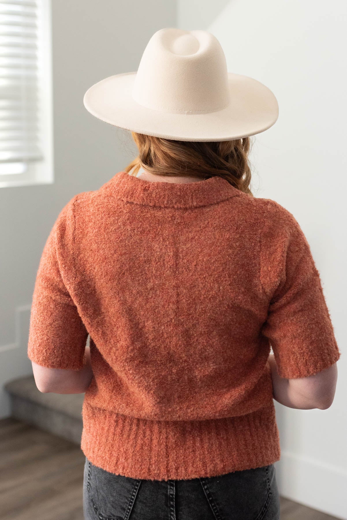 Sarah Terracotta Knit Sweater