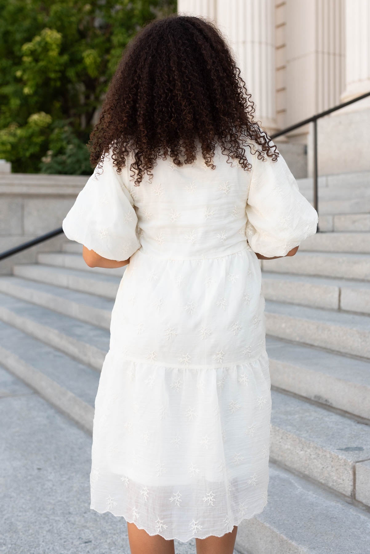 Sarai Cream Floral Puff Sleeve Dress