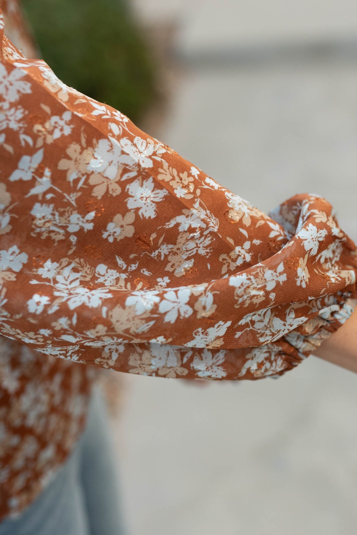 Saria Blue Floral Blouse