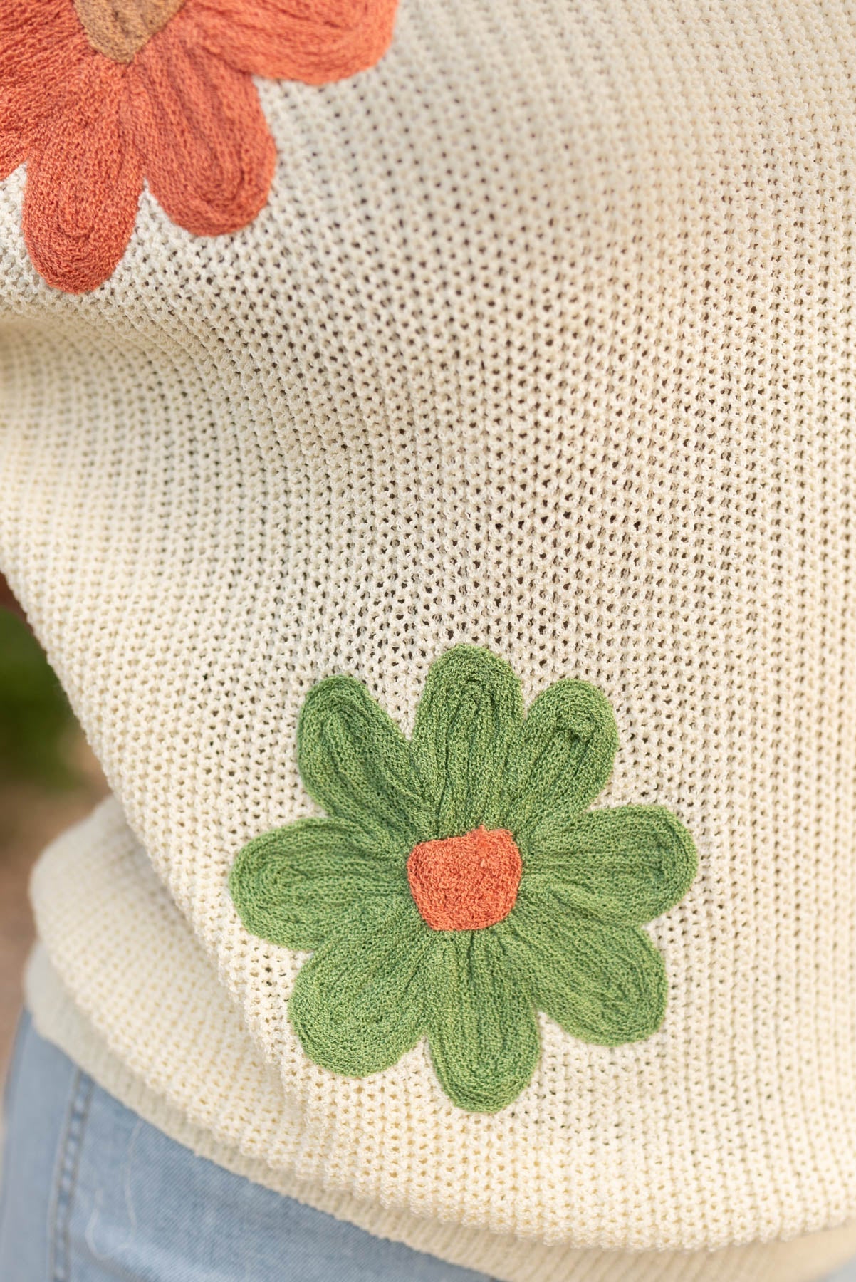 Sawyer Cream Floral Sweater Vest