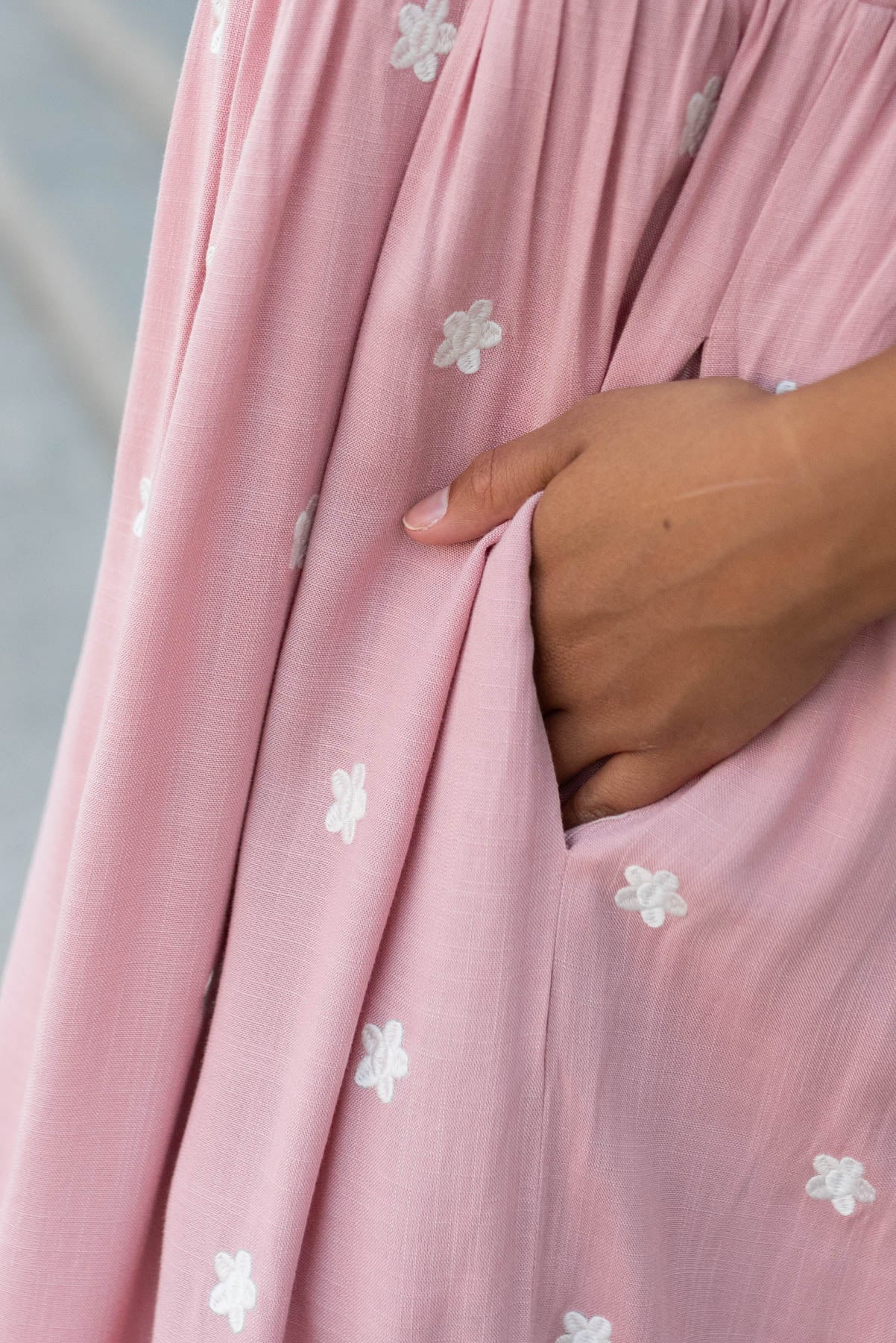 Selene Blush Embroidered Dress