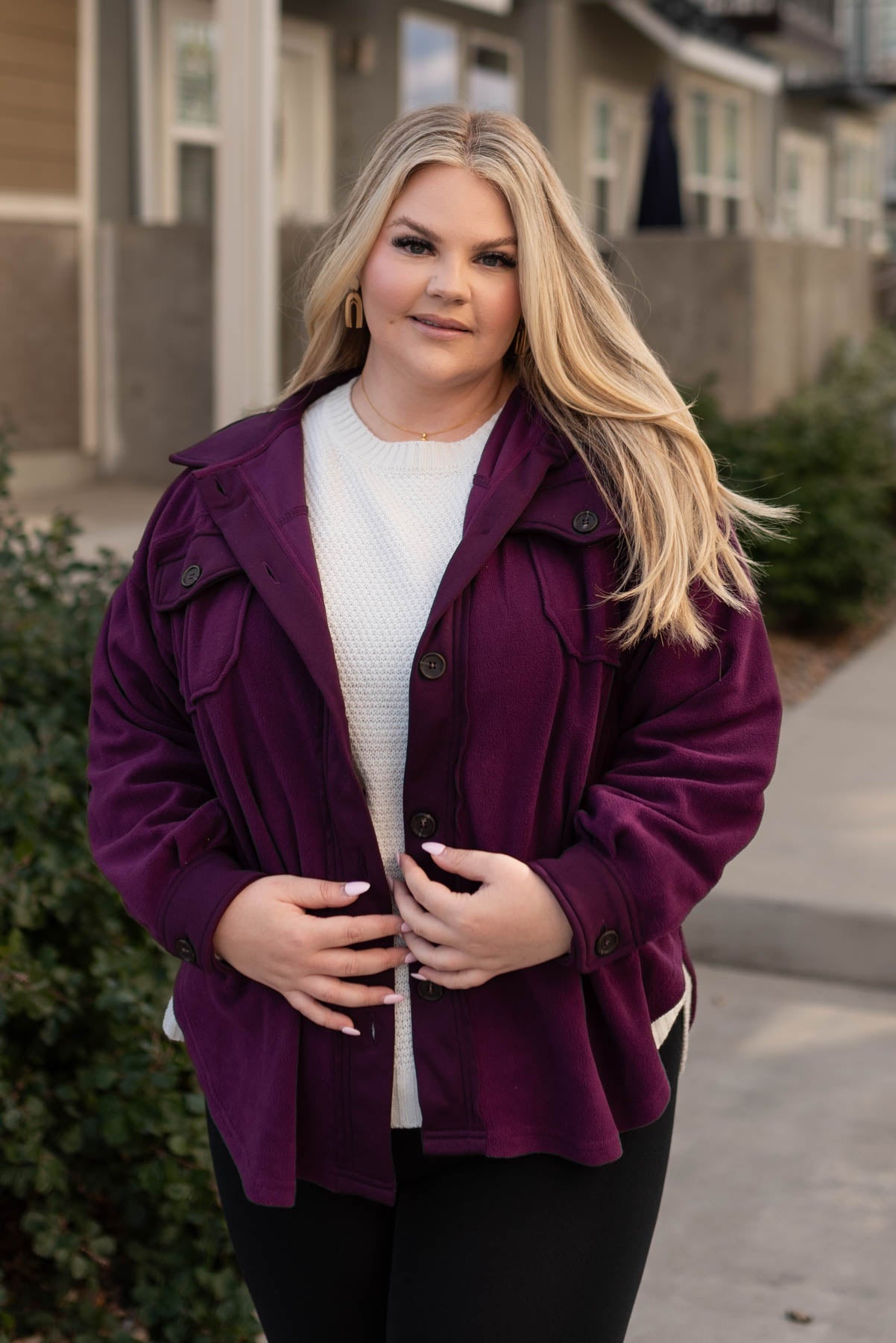 Shauna Dark Plum Shacket
