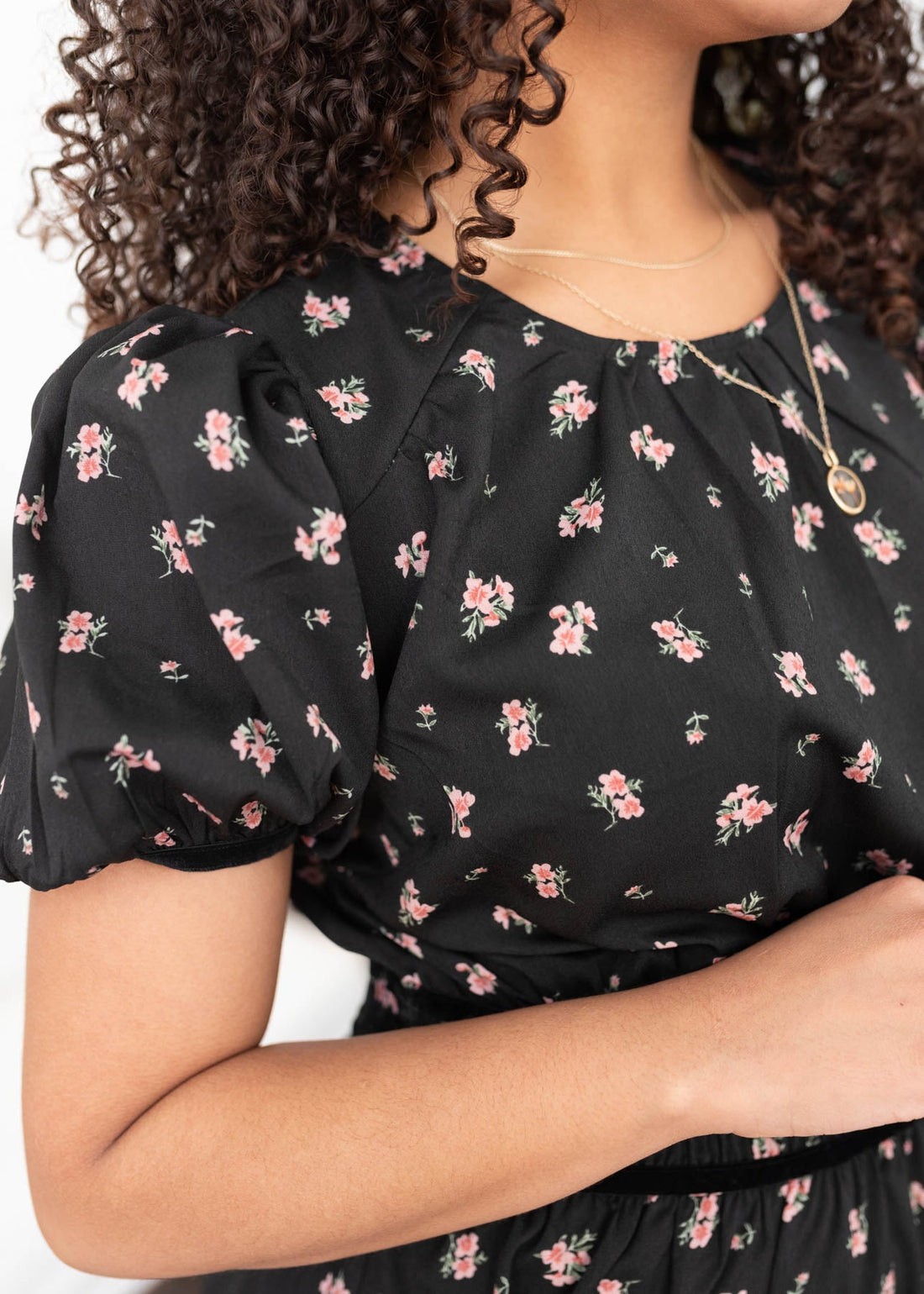 Sienna Black Floral Dress