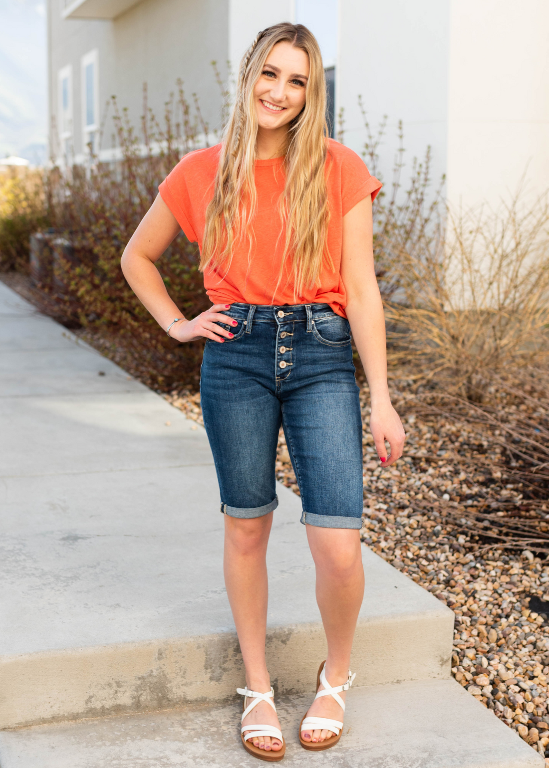Solei Poppy Linen Top