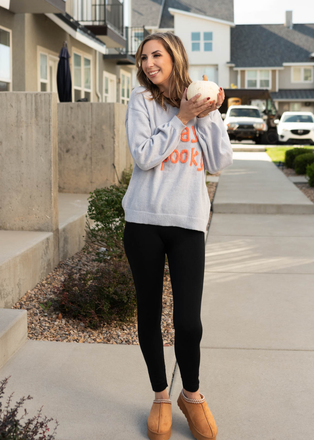 Stay Spooky Light Grey Sweater