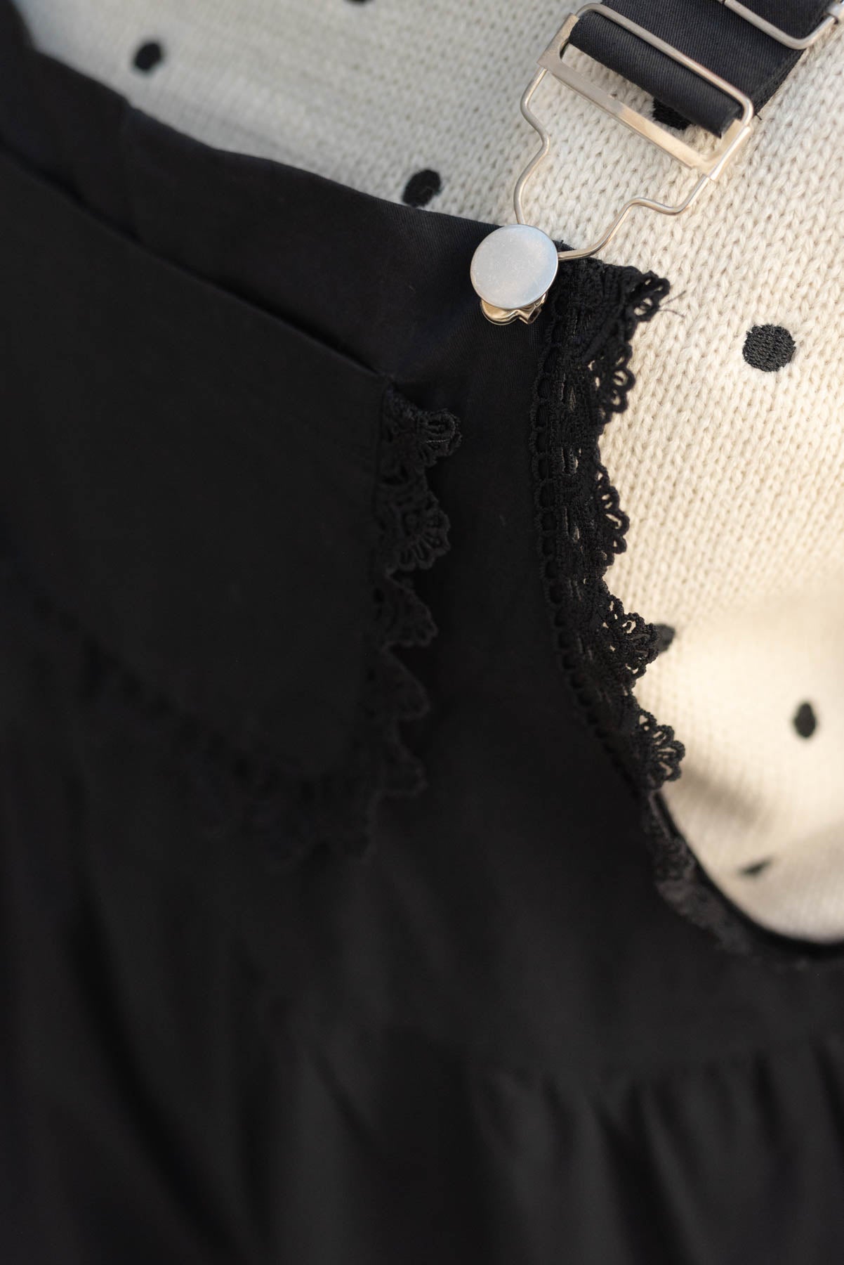 Sydnie Black Lace Shortalls