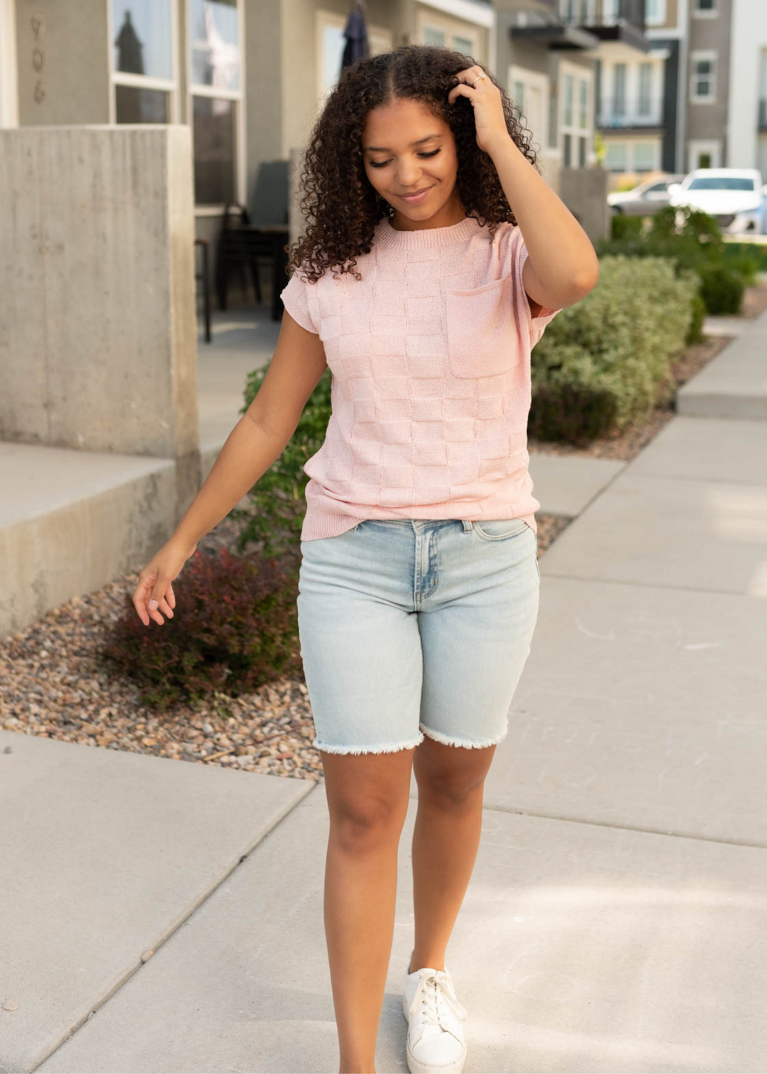 Talia Dusty Pink Sweater Vest