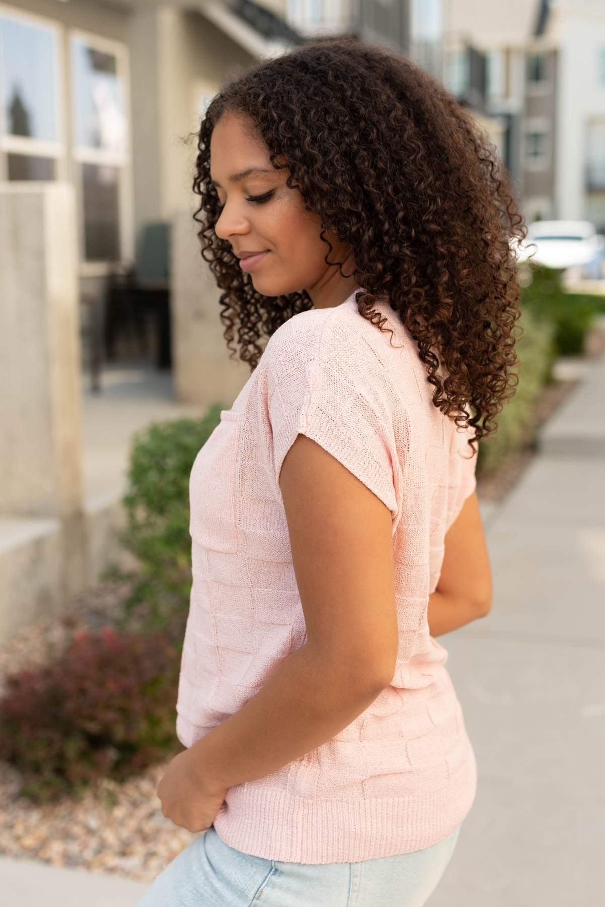 Talia Dusty Pink Sweater Vest