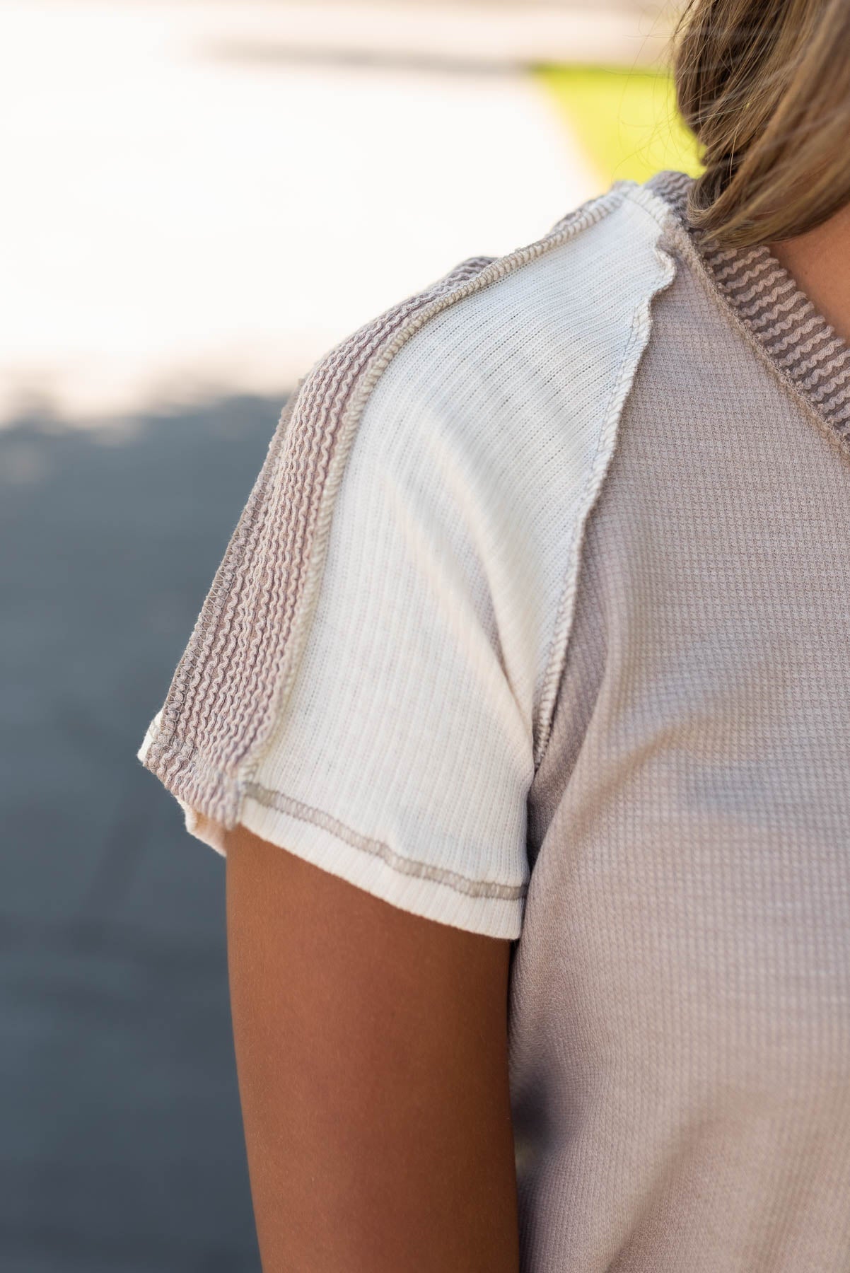 Tayla Mocha Ribbed Top