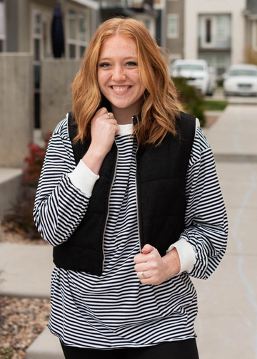 Tayte Black Corduroy Vest