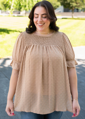 Vanessa Camel Dot Top