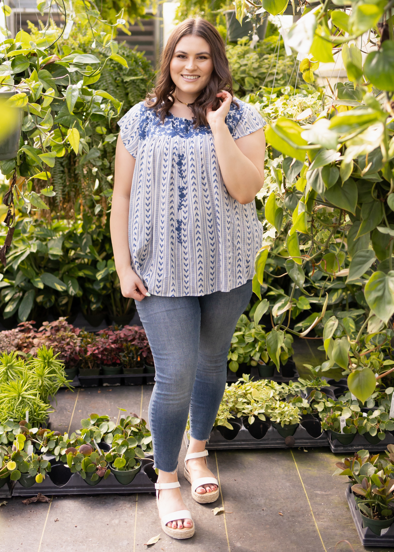 Viviana Navy Top