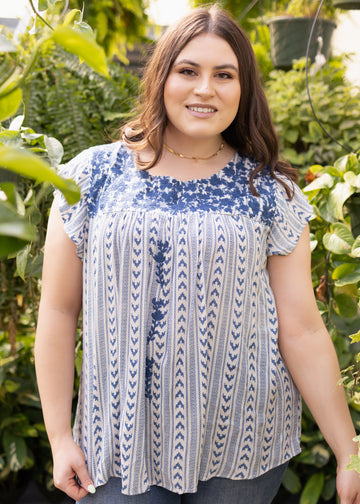 Viviana Navy Top