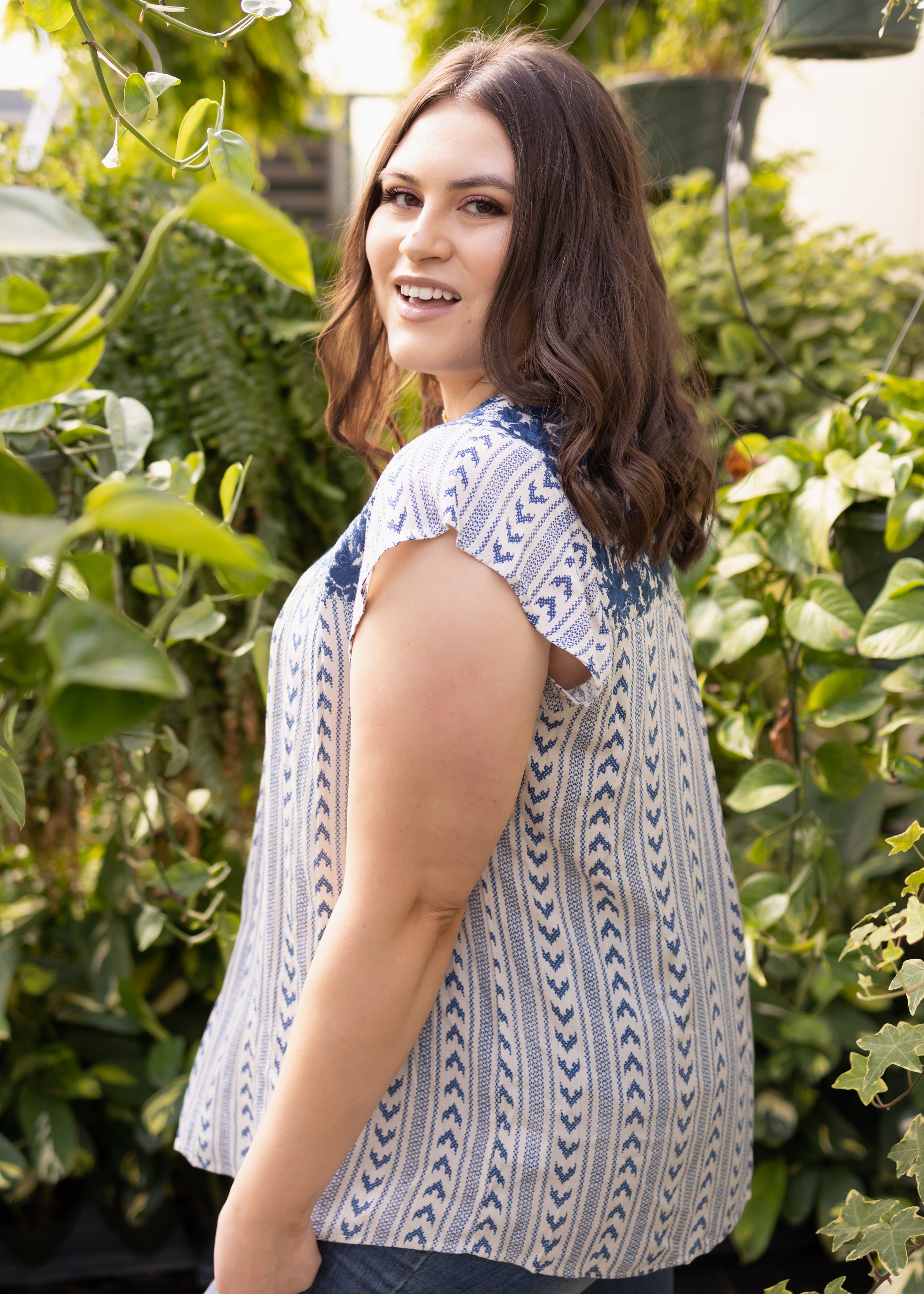 Viviana Navy Top