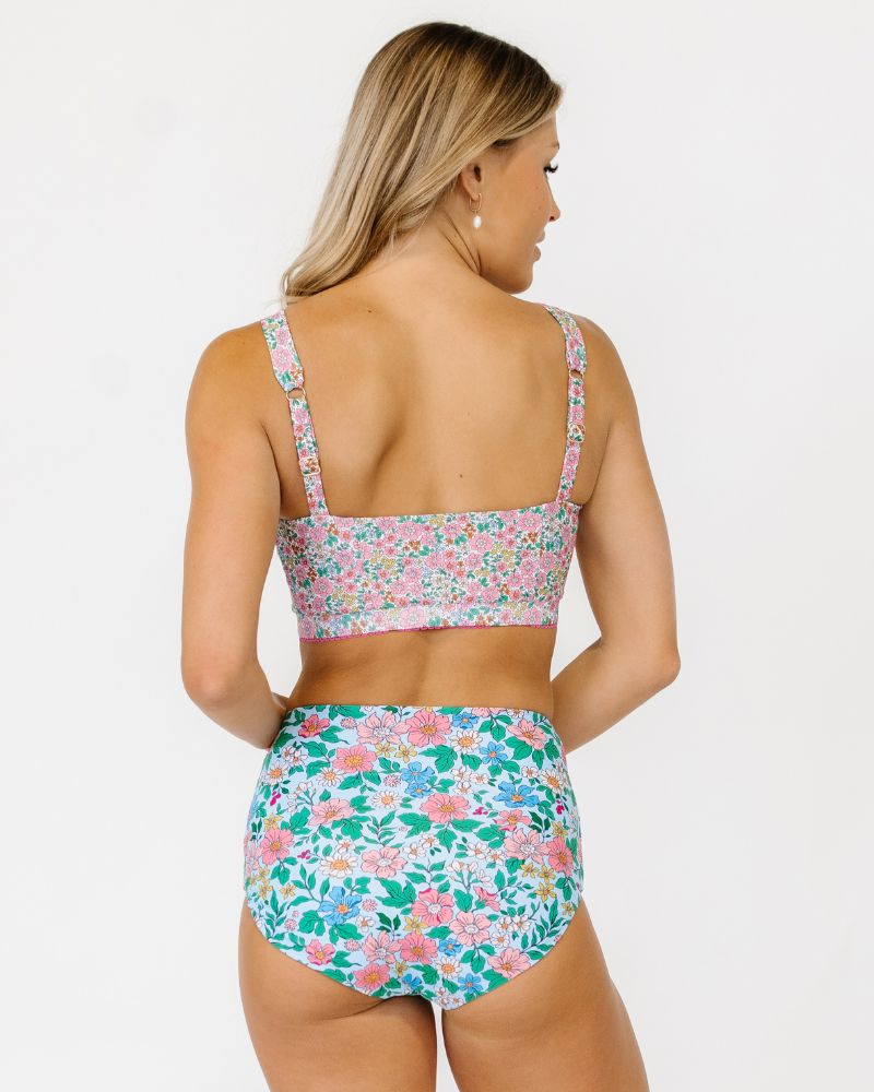 Whimsy Floral / Trellis Floral Reversible Ultra High-Waist Bottom