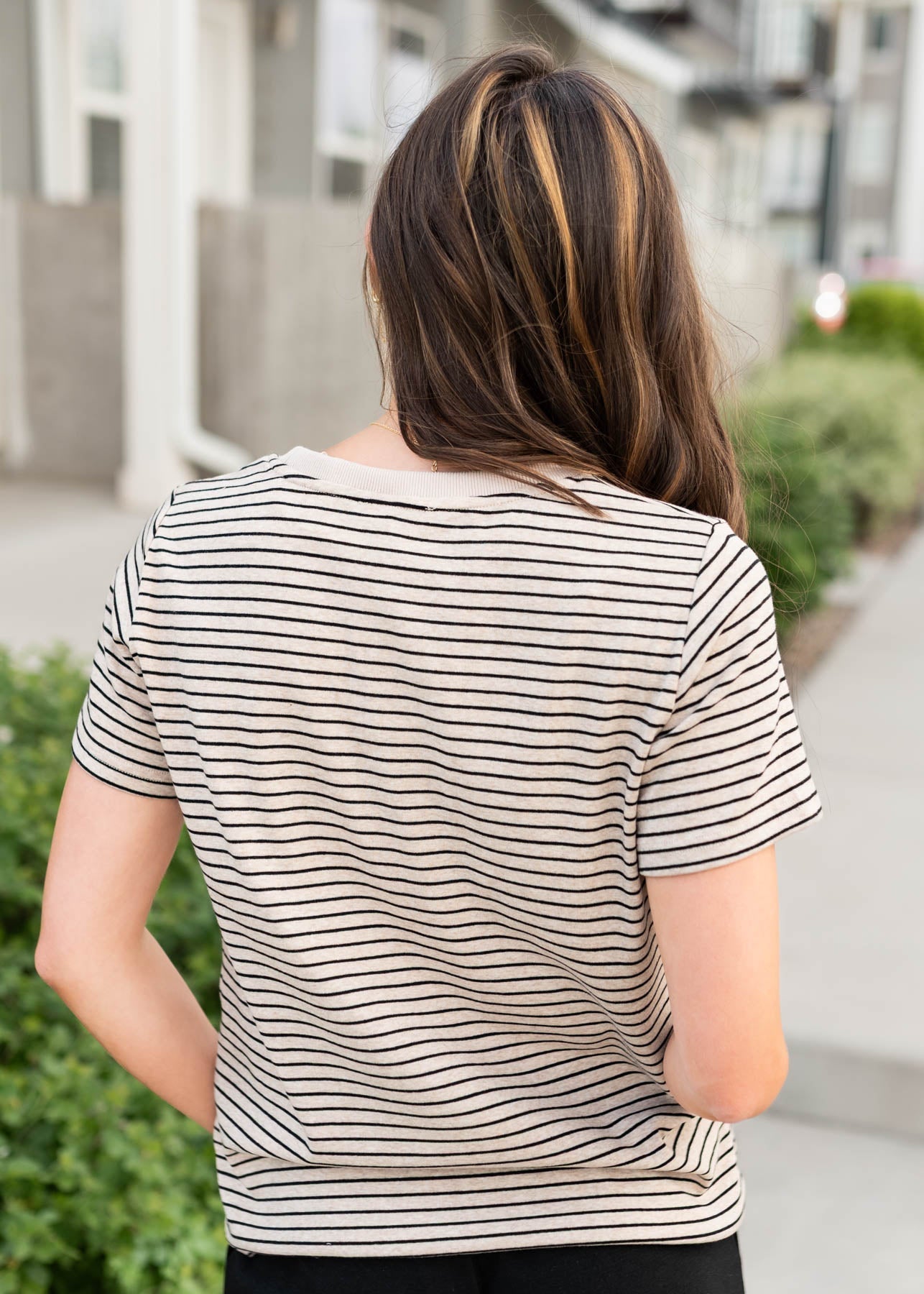 Willow Black Stripe Top