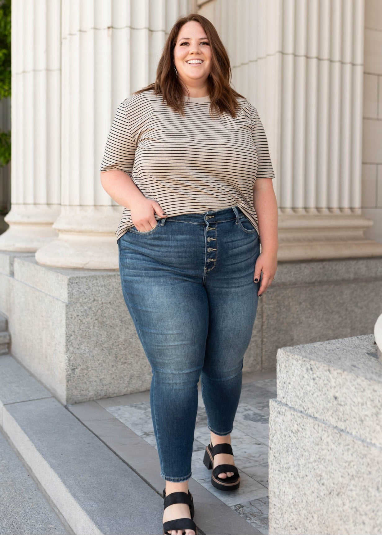 Willow Black Stripe Top