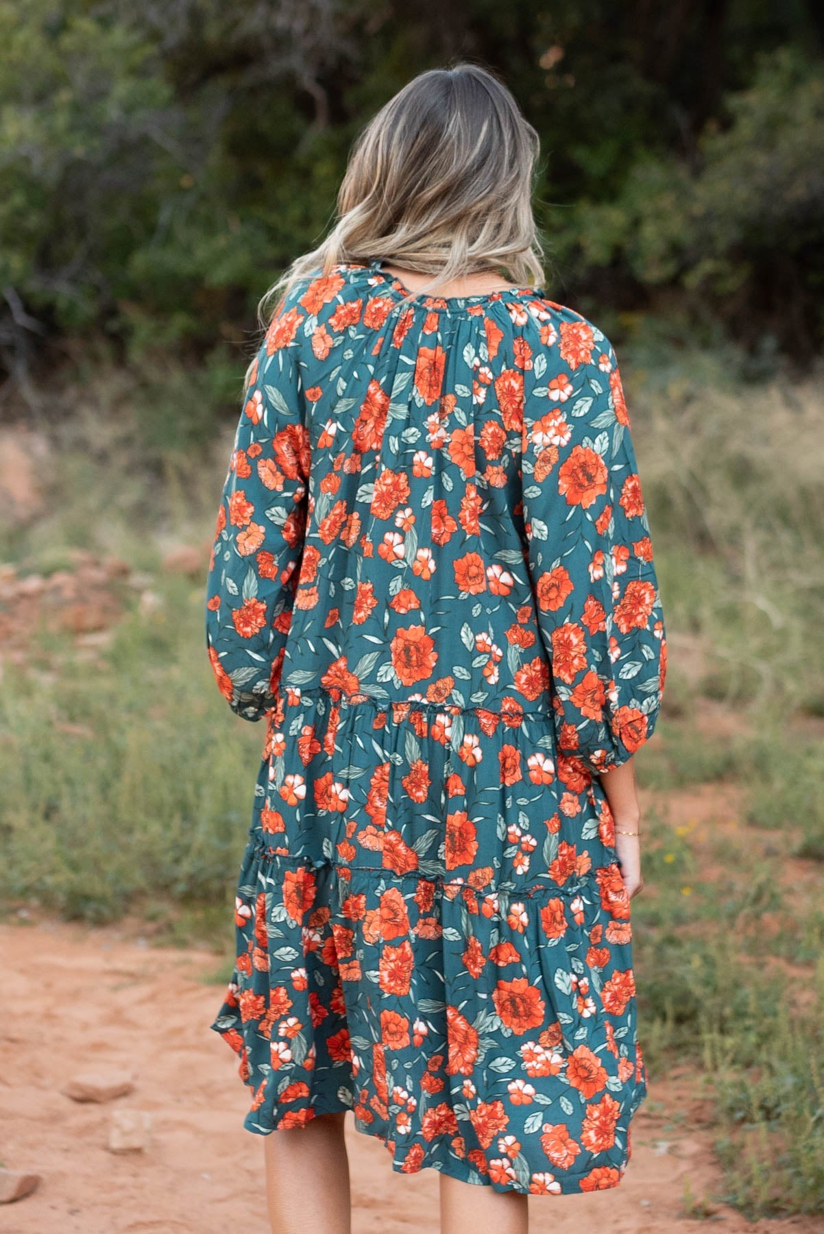 Zia Teal Floral Dress