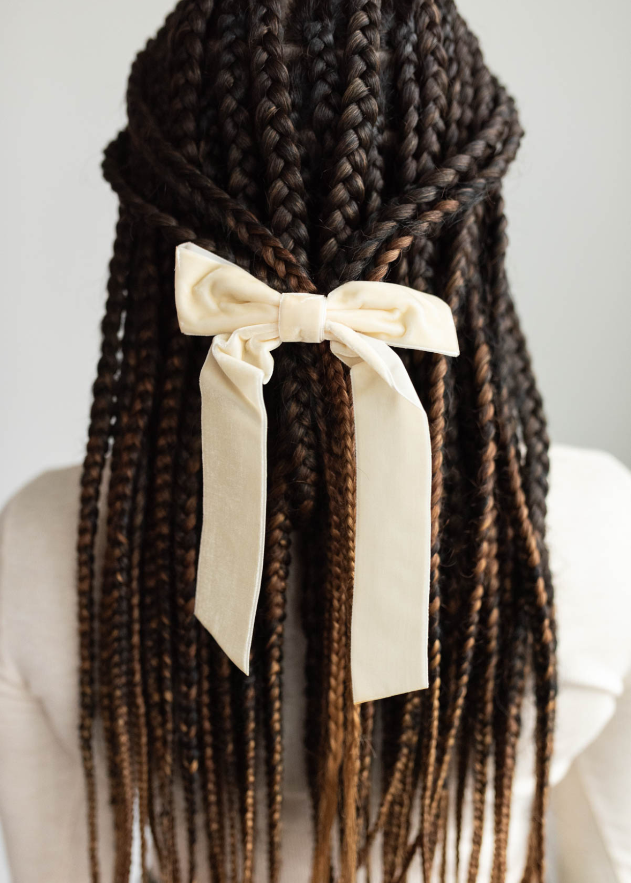 Narissa Ivory Velvet Bow