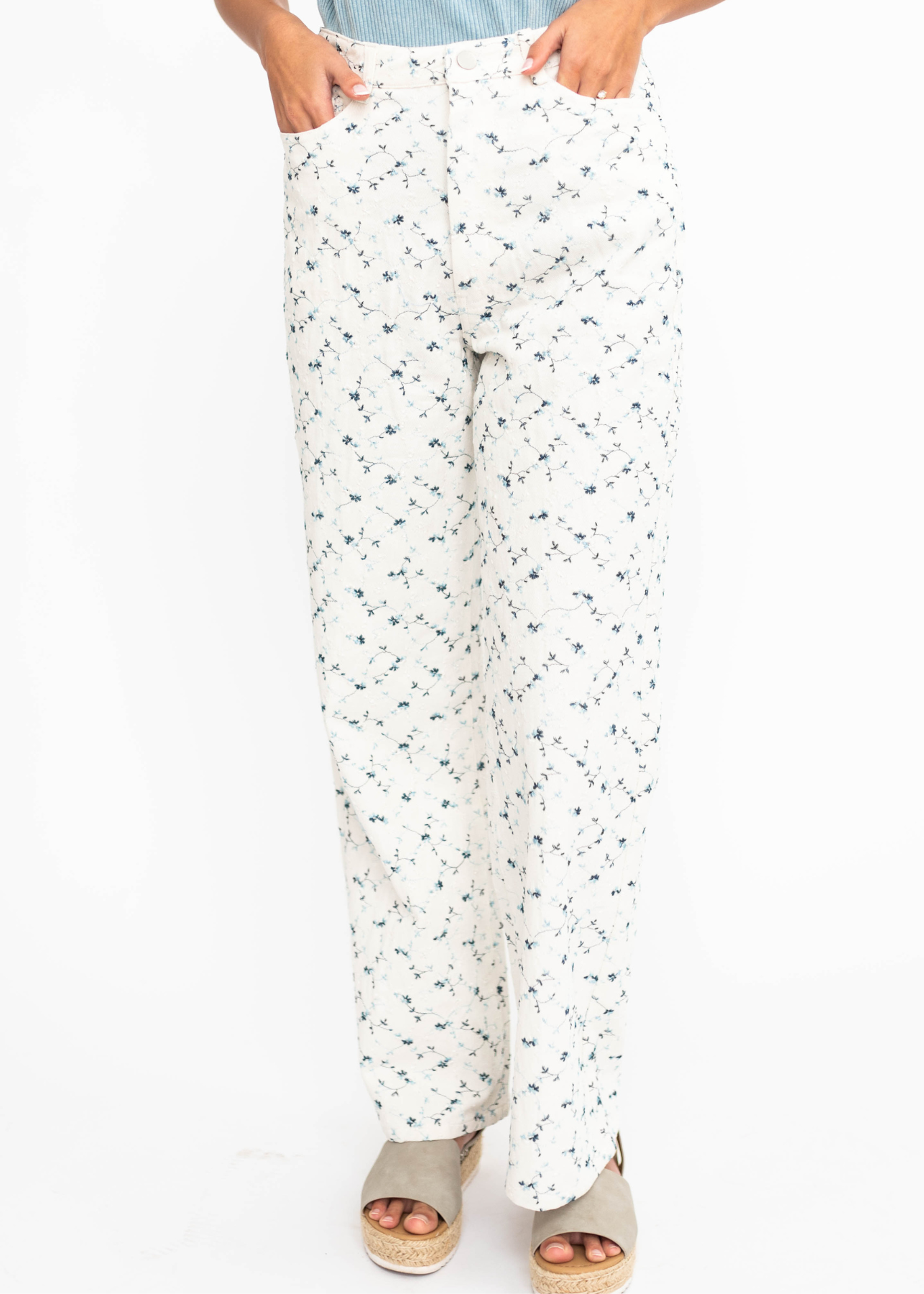 Celeste Ivory Floral Pants