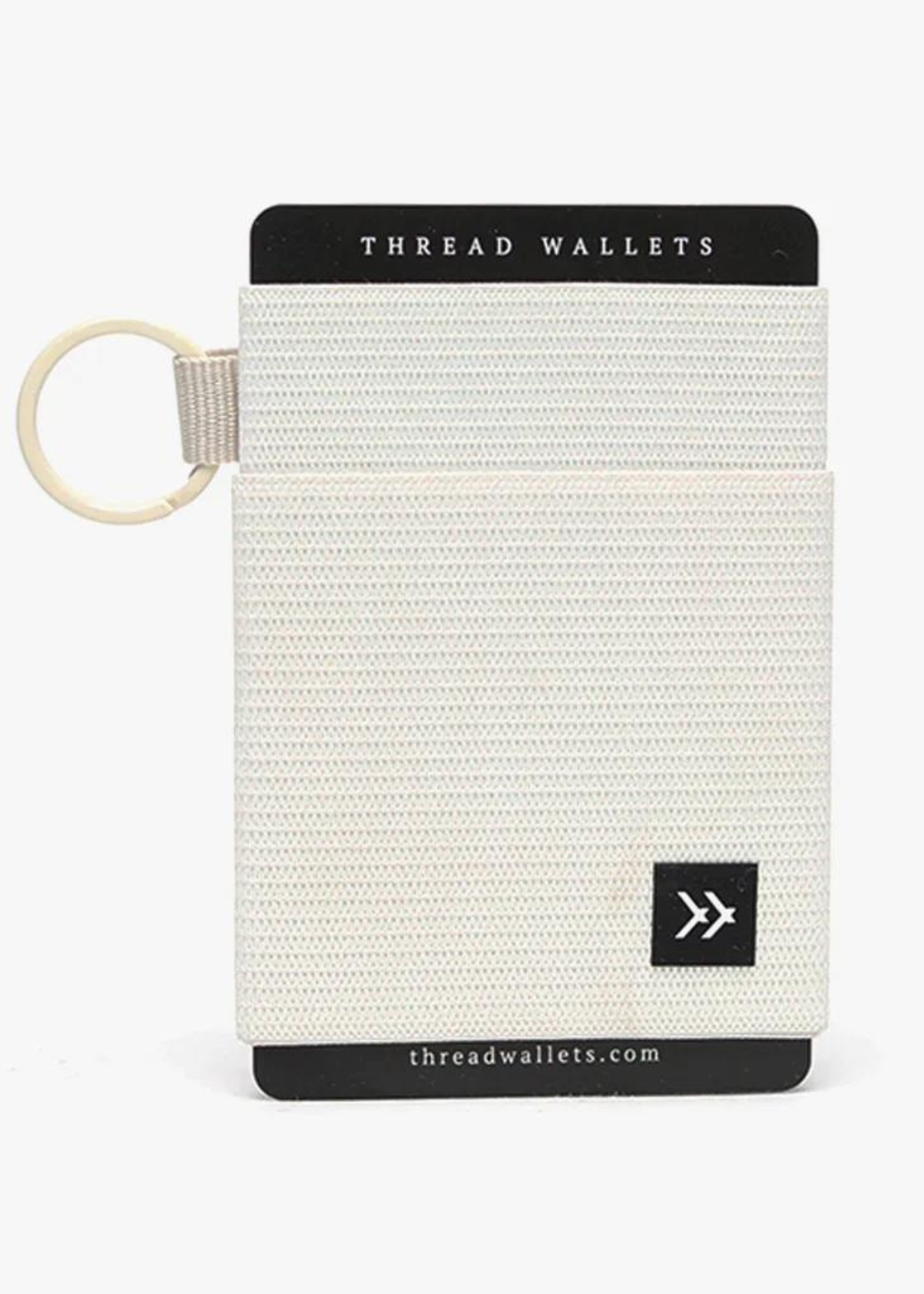 Thread Wallets Off White Elastic Wallet