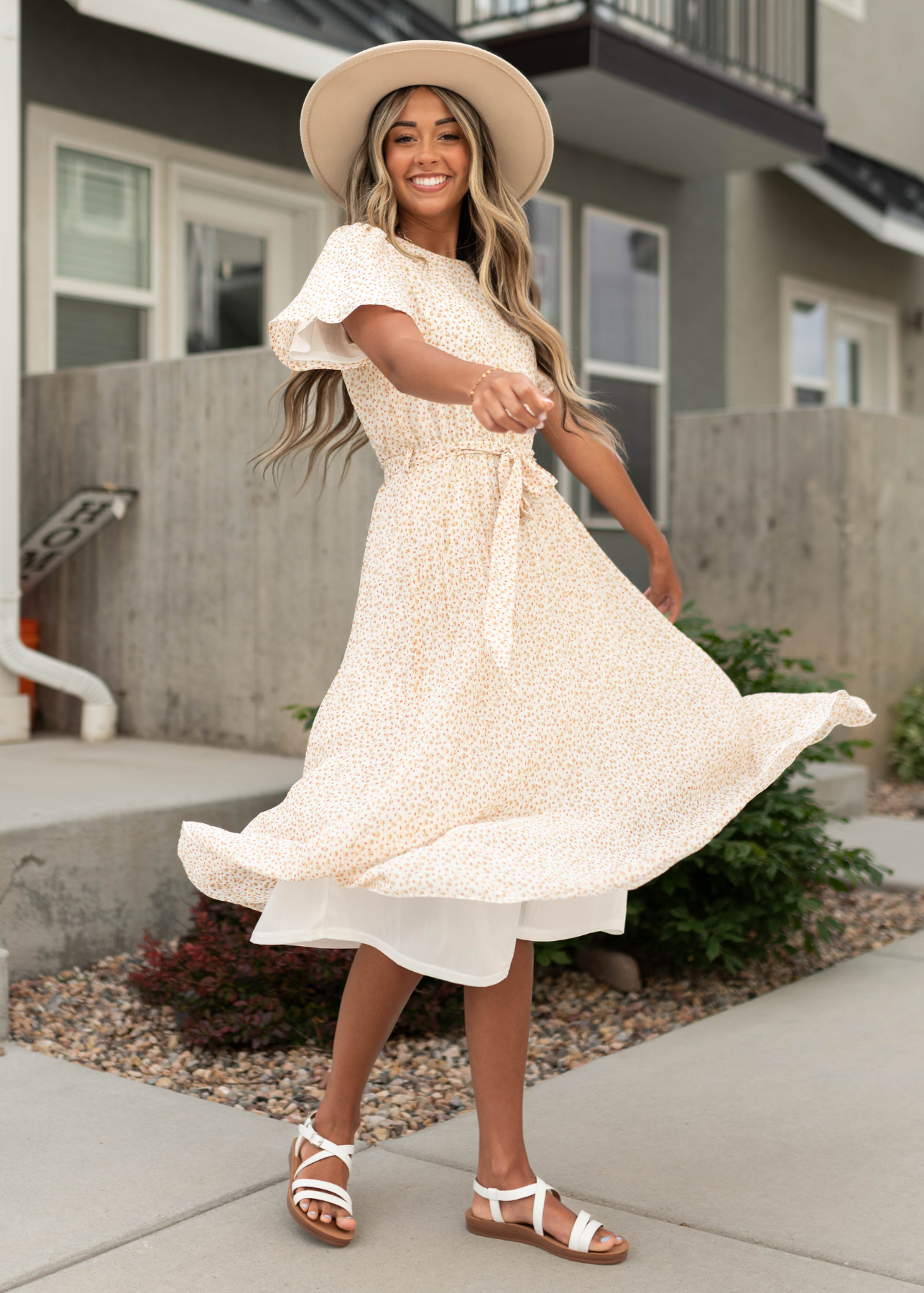 Lyanna Ivory Floral Dress