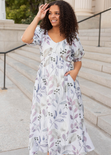 Audrie Lavender Floral Dress